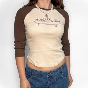 Urban Outfitters Ramp Tramp Women's Tan and Brown T-shirt size XS NWT‎ in packag